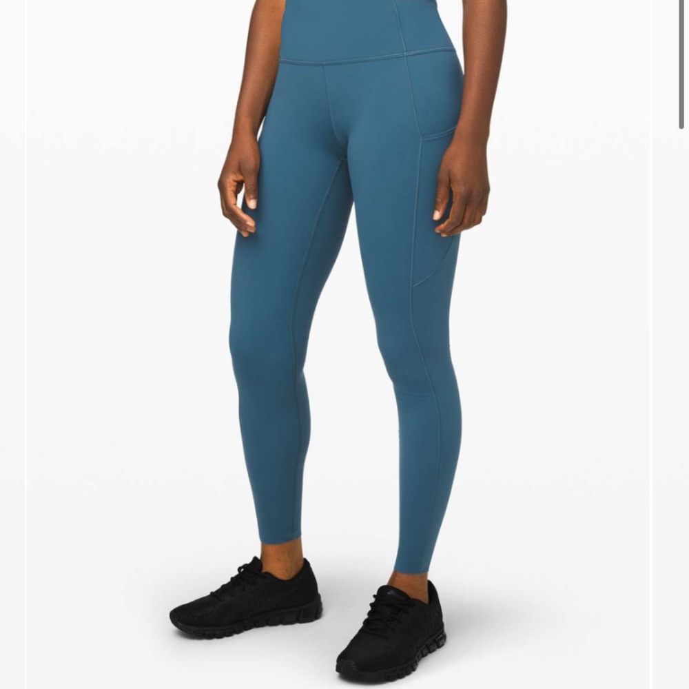 Lululemon Fast & Free Hi-Rise Legging Petrol Blue